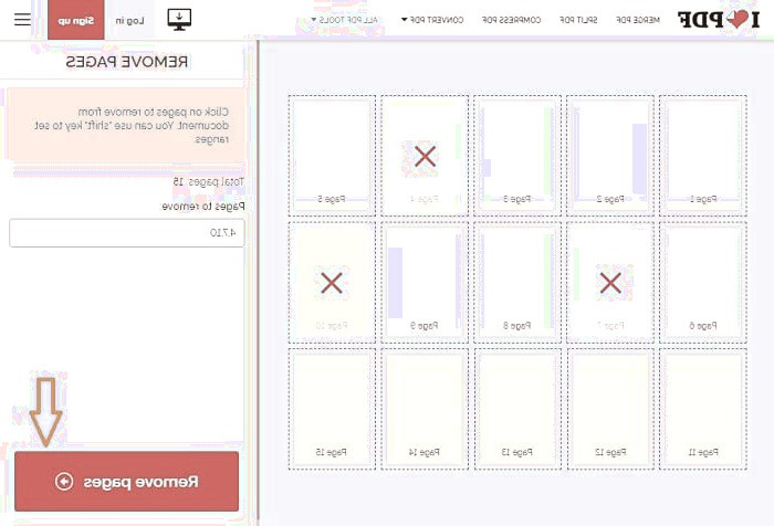 صفحات اضافی را از فایل pdf مشخص کنید حذف صفحات pdf