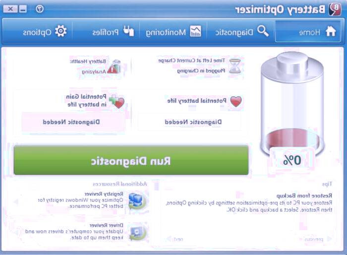 برنامه مدیریت باتری battery optimizer باتری لپ تاپ