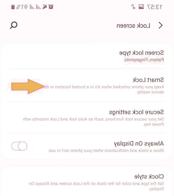 گزینه Smart Lock را انتخاب کنید شنود صدا