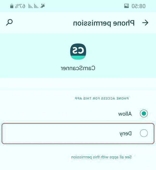 حذف دسترسی برنامه ها