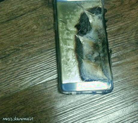 منفجرشدن گلکسی نوت 7درحین شارژ galaxy
